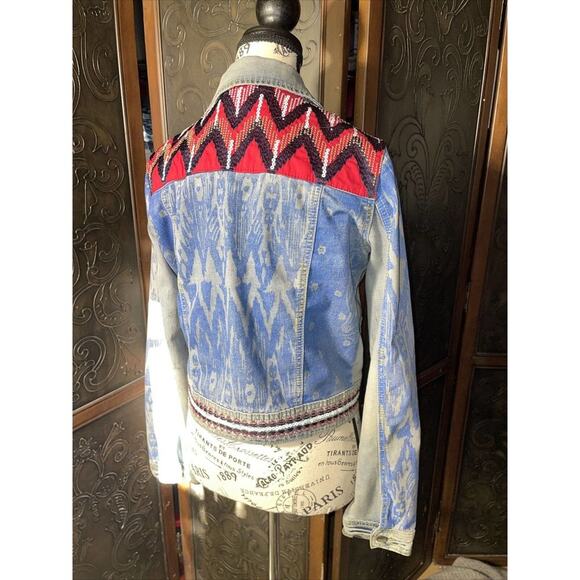 Desigual Embelshed Jeans Jacket Women's Size EU40 - Picture 3 of 5